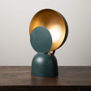 מנורת שולחן ירוק זהב