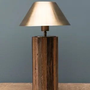 מנורה עץ ממוחזר